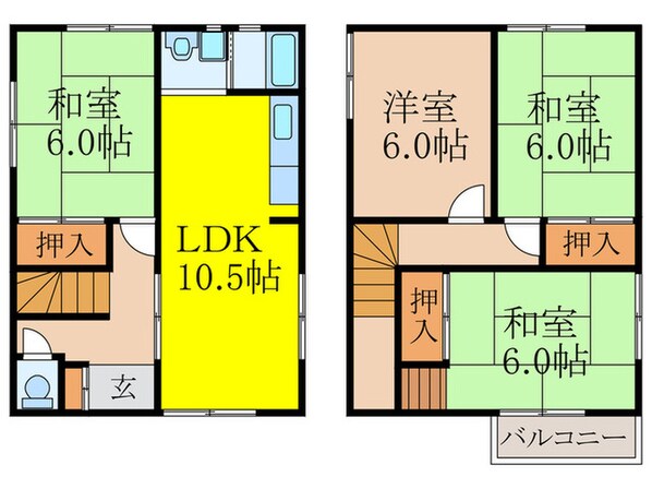 石橋２丁目戸建の物件間取画像